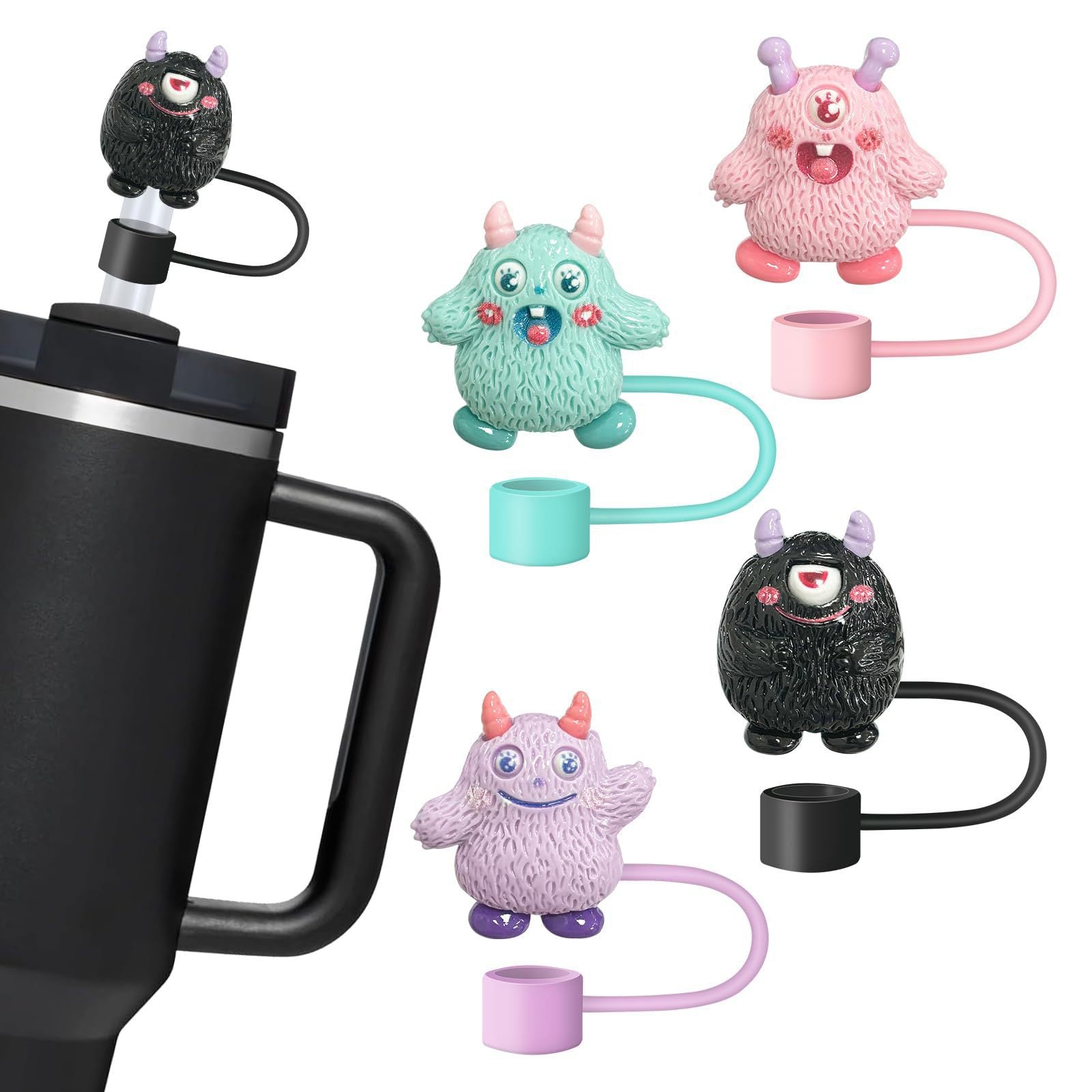 Resin Bright Flower Straw Cap for Stanley: Reusable and Stylish