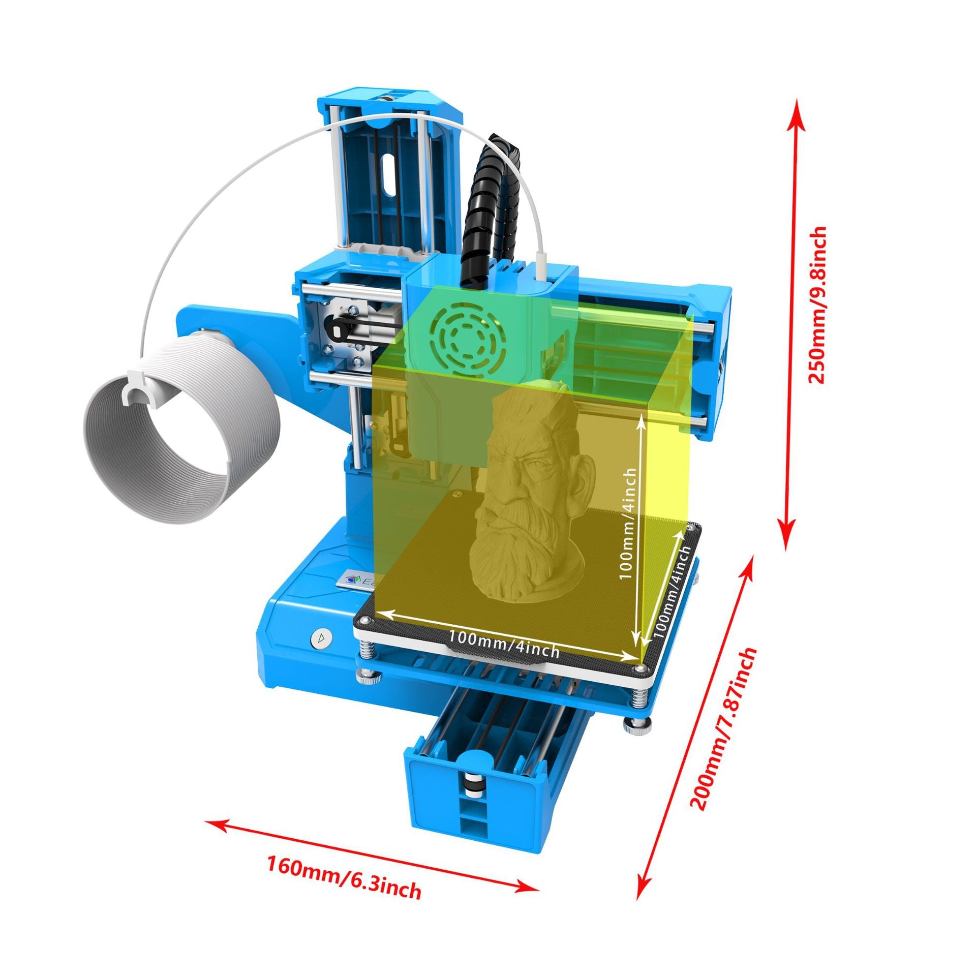 Impresora 3D EasyThreed K9 Mini – FDM Compacta Compatible con TPU y PLA
