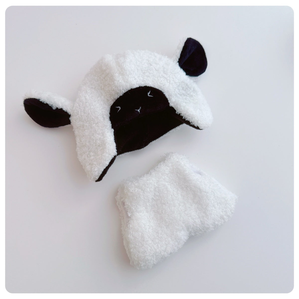 Conjunto de Ropa de Peluche Labubu de 17cm: Muñeco de Algodón de 10cm, Pijamas de 15cm de Ganso, Conejo y Oveja con Gorra