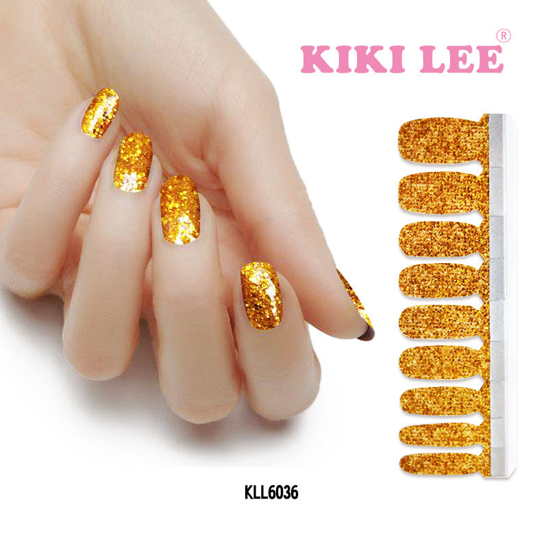 KIKILEE Stickers para Uñas: Pegatinas Completas con Efecto Esmalte y Brillo, Fáciles de Aplicar