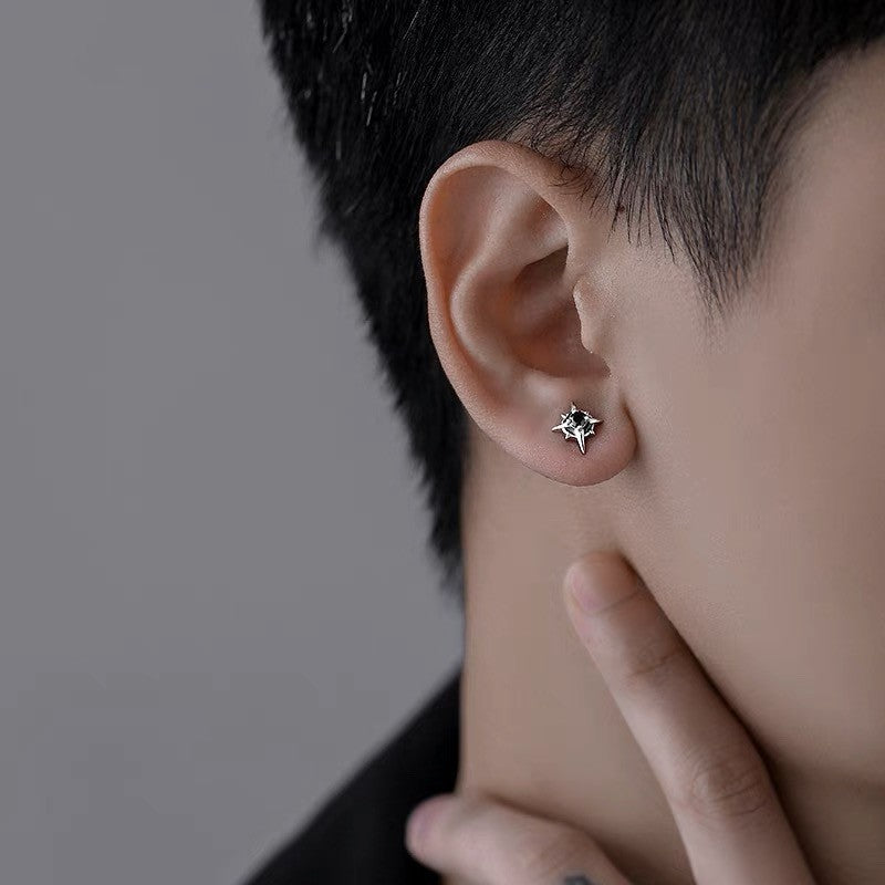 Pendientes Punk en Plata 925 para Hombre – Estilo Rockero e Irreverente