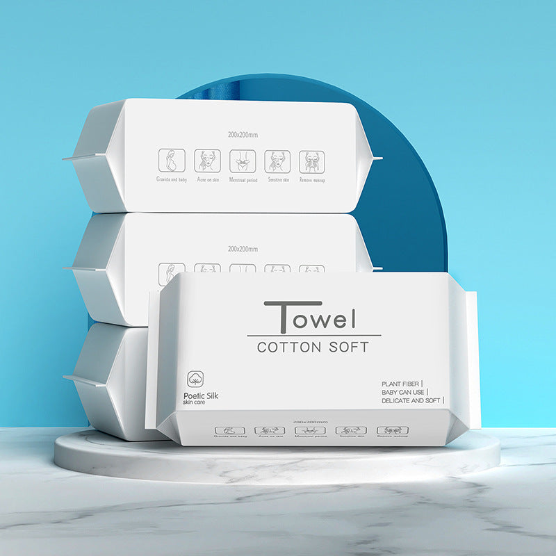 Toallas Faciales Desechables de Algodón: Paños Suaves y Gruesos para Limpieza, Secado y Cuidado Facial, Tipo Extracto