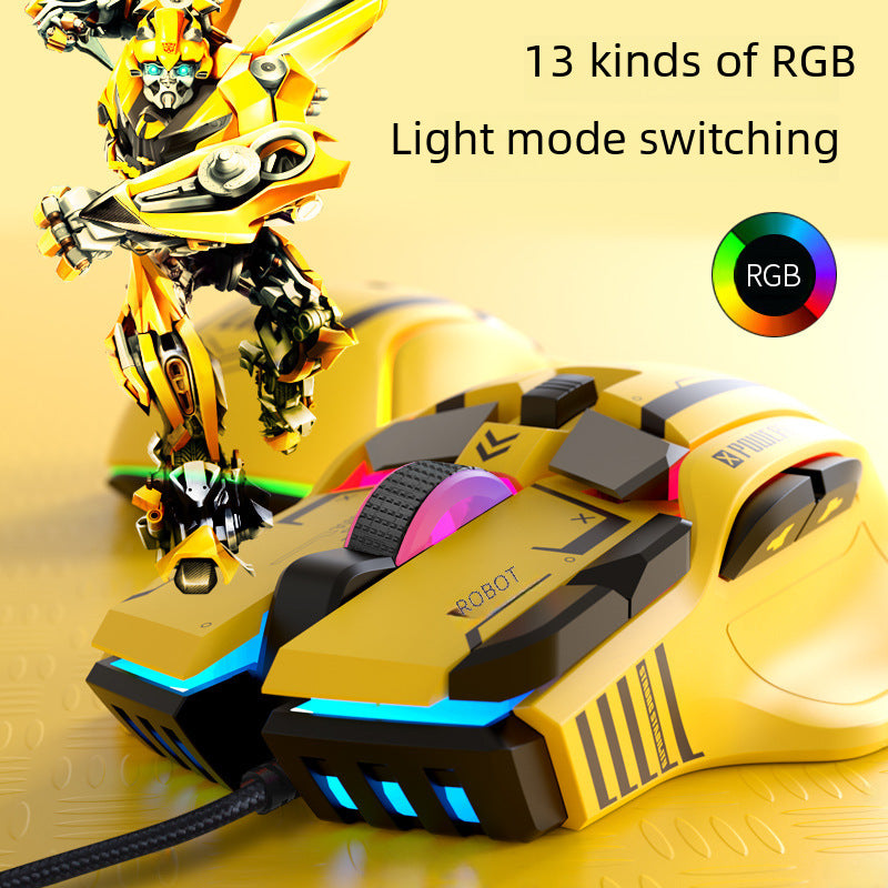 Ratón mecánico G6 RGB: programación de macros, iluminación RGB, ideal para juegos en PC y portátil