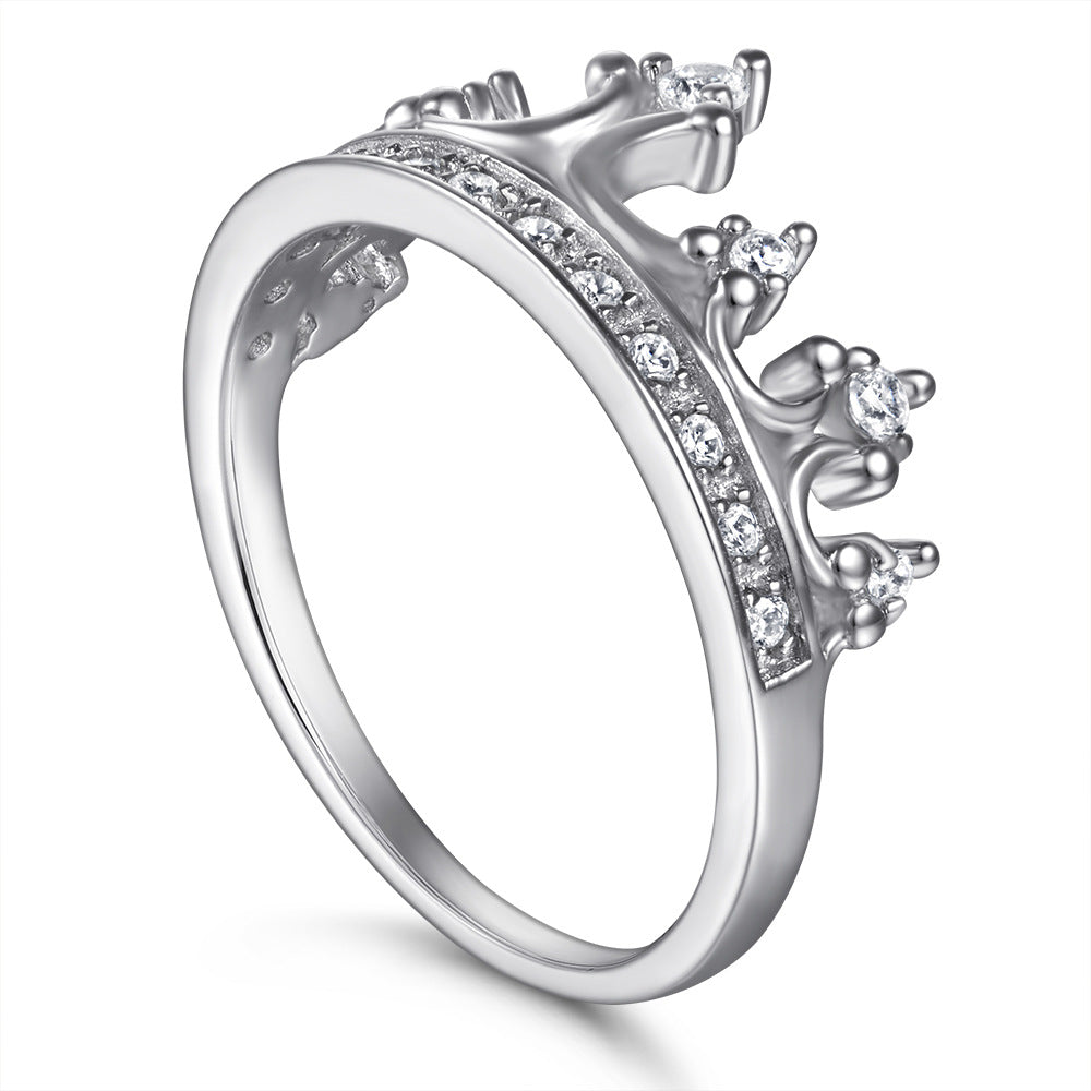 Anillo en Forma de Corona para Mujer: Plata 925 – Elegancia y Estilo Real