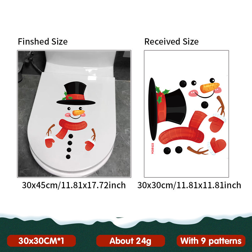 Pegatinas Navideñas de Santa Claus, Reno y Muñeco de Nieve | Decoración para Ventanas