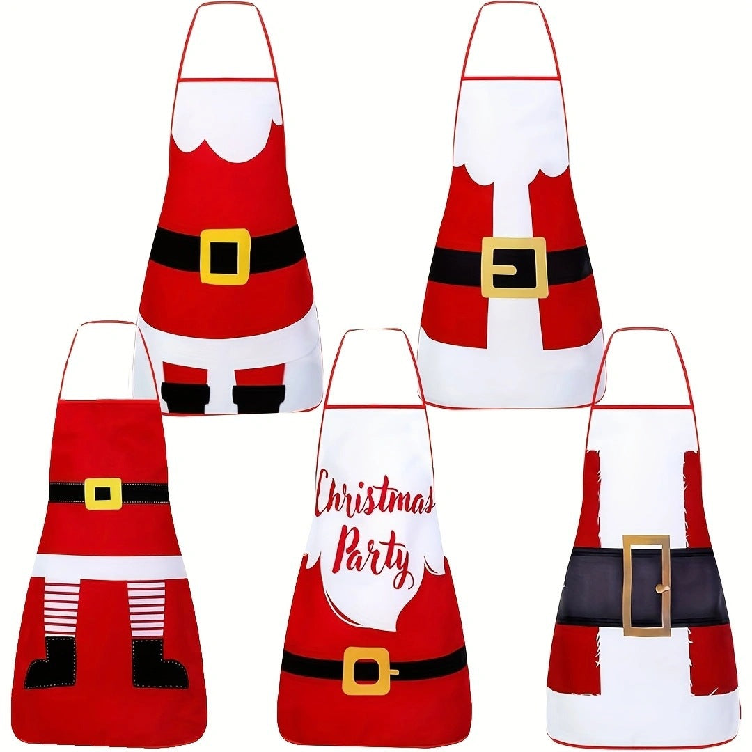 Digital Christmas Print Apron for Kitchen: Oil and Stain Resistant