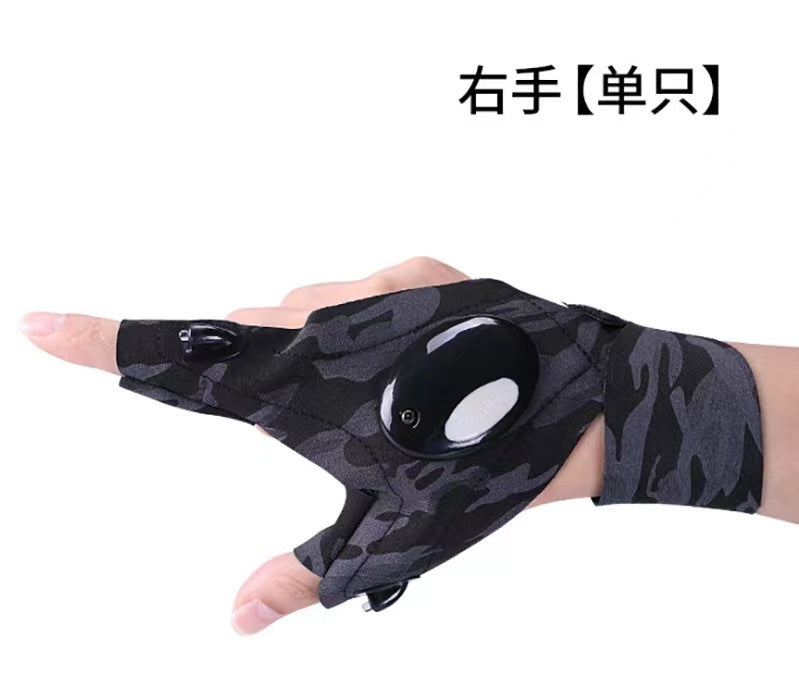 Guantes Con Luz LED Para Pesca Nocturna Y Reparaciones Mecánicas – Iluminación Portátil