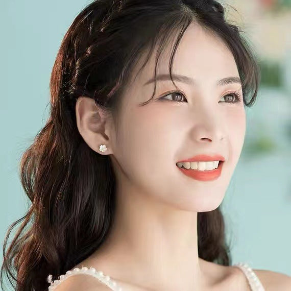 Pendientes de Flor de Cerezo en Plata S925 – Diseño Delicado para Niña