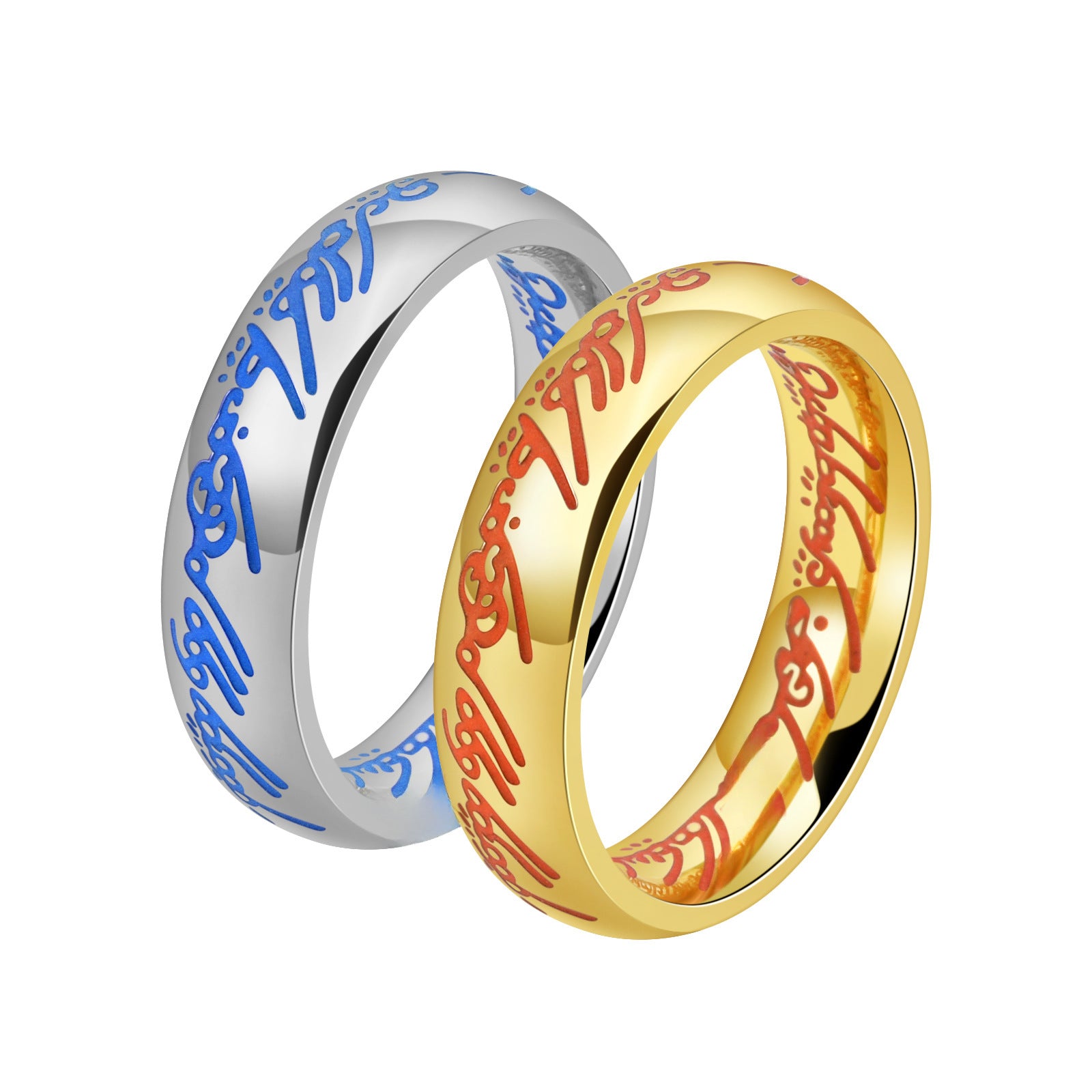 Anillo del Señor de los Anillos – Brilla en la Oscuridad con Inscripción Fantástica.