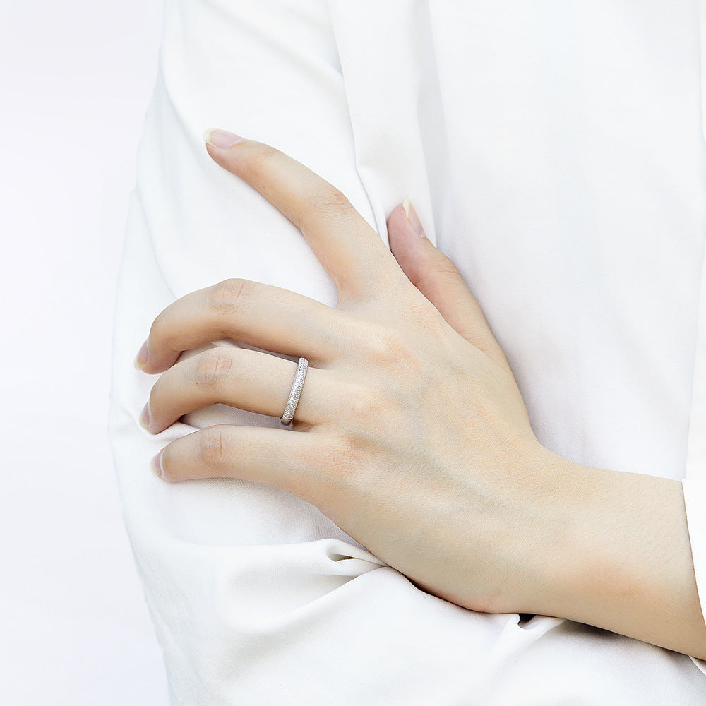 Argolla de Plata 925 con Circonias para Mujer: Rosa o Plateada