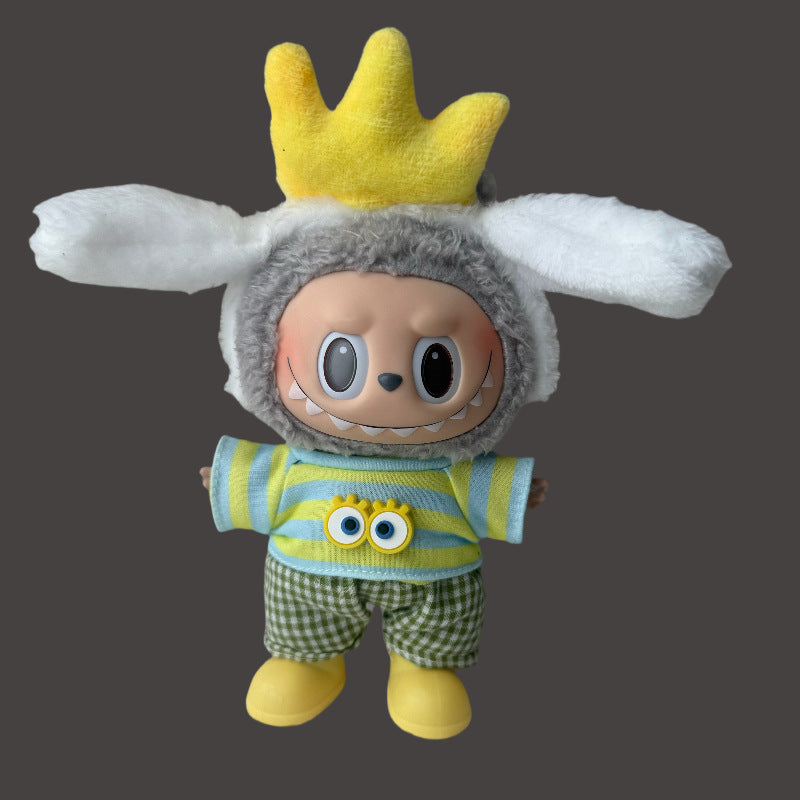 Bonitos conjuntos de Ropa y zapatos para muñecas:Accesorios para labubu de 17cm (Muñeca no incluida)