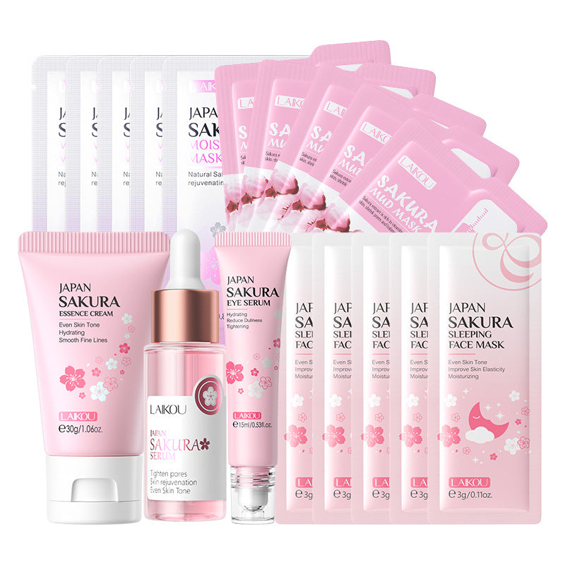 Conjunto de Cuidado Facial LAIKOU Sakura: Hidratación Profunda y Efecto Revitalizante