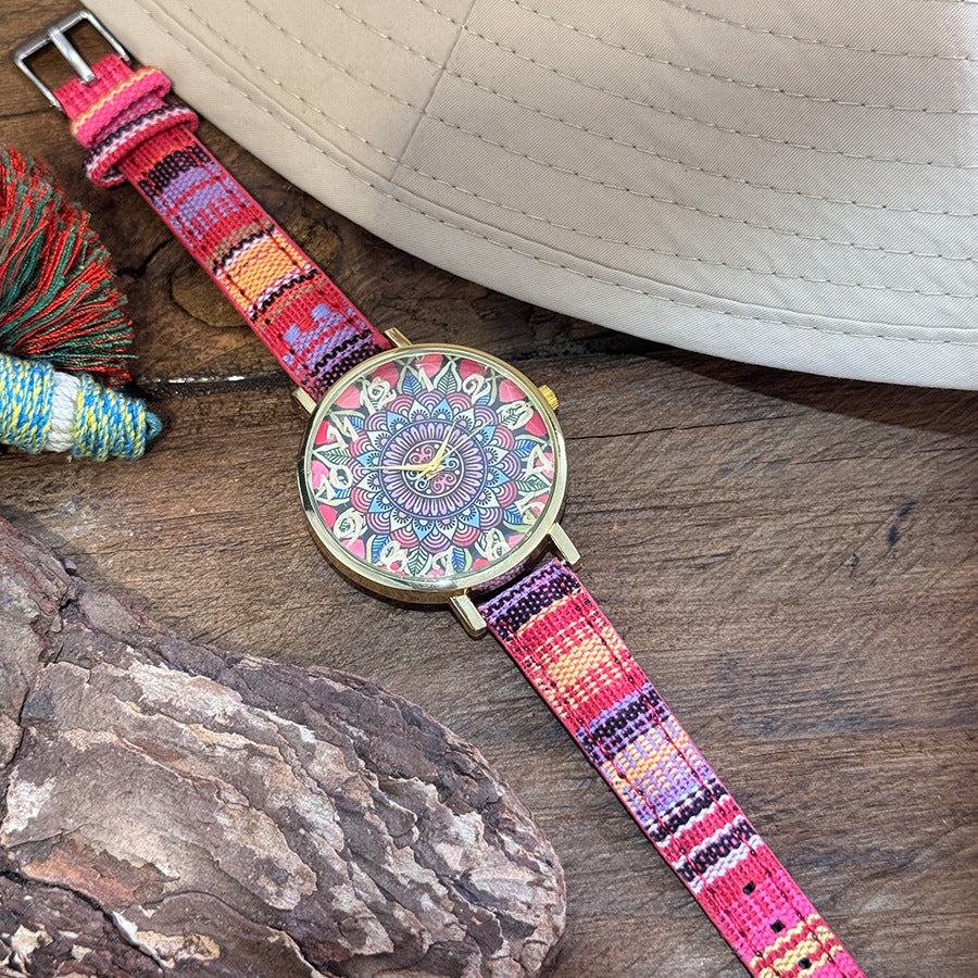 Reloj con mandalas para chicas bohemias 
