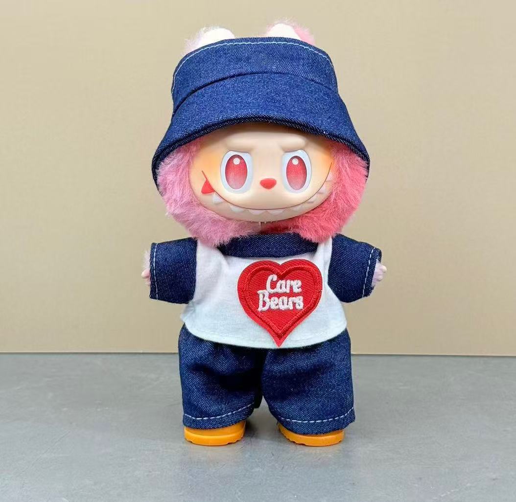 Ropa Oversize para Muñeca Labubu 17 cm – Accesorios de Moda Urbana (Muñeca No Incluida)