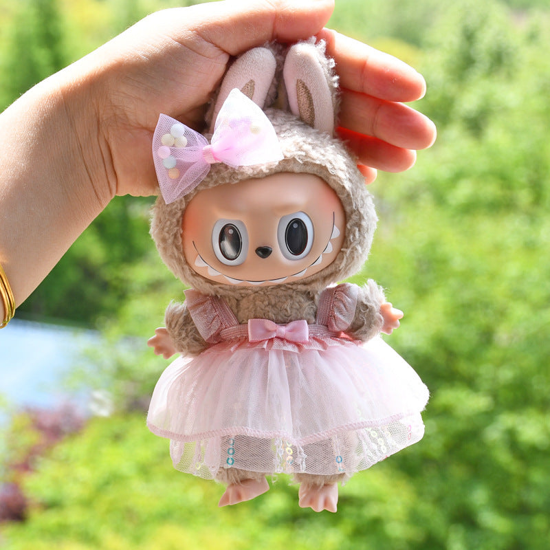 Ropa Estilo Coquette para Muñeca Labubu 17cm – Accesorios para Personalizar (Muñeca No Incluida)