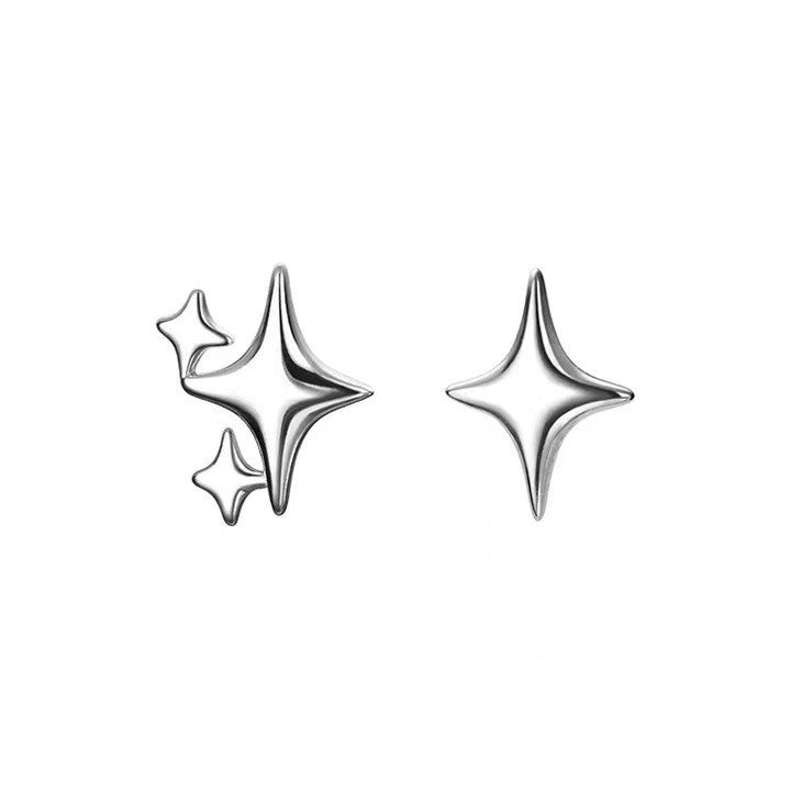 Aretes Botón de Estrella en Plata 925 – Diseño Unisexo y Minimalista