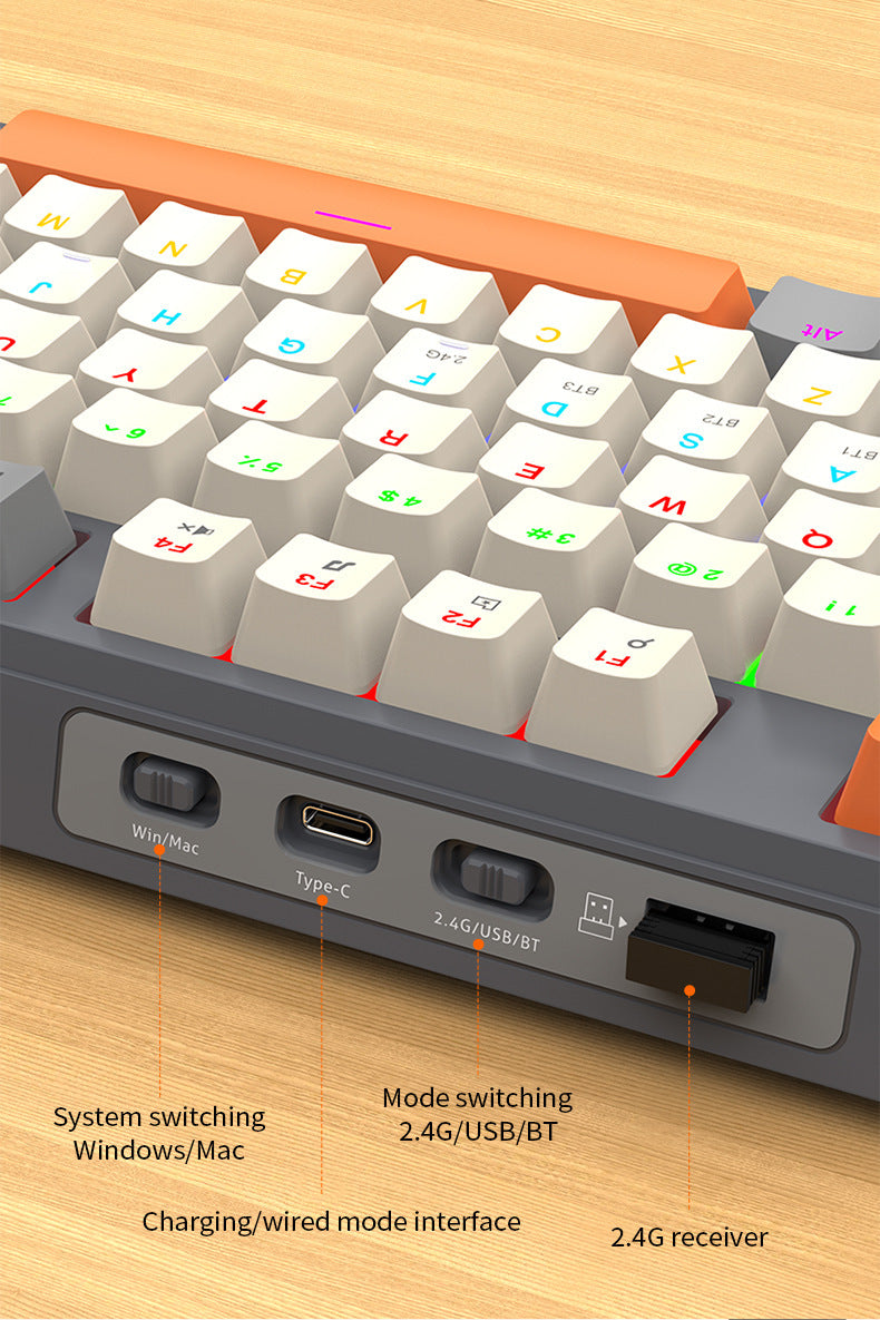 Teclado Mecánico Inalámbrico K95: 2.4G, Bluetooth, Tres Modos, Hot-Swap, Estructura Gasket para Juegos