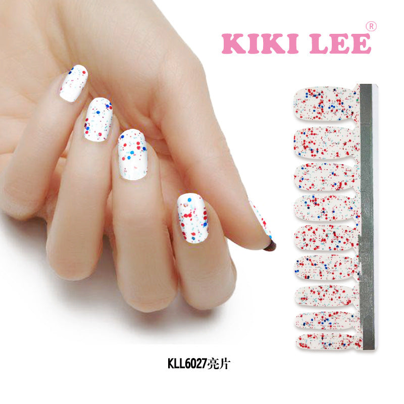 KIKILEE Stickers para Uñas: Pegatinas Completas con Efecto Esmalte y Brillo, Fáciles de Aplicar