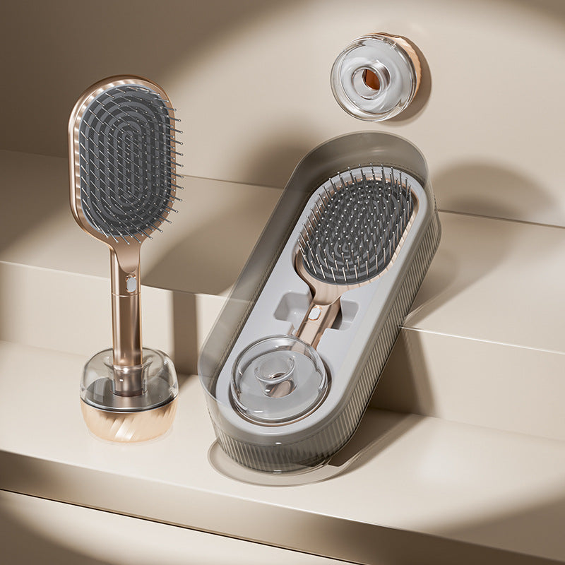 Cepillo Antiestático de Almohadilla de Aire: Masaje con Cerdas de Acero para Cabello Largo, Seco o Húmedo, y Efecto Voluminizador