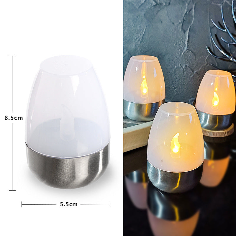 Vela solar LED pequeña – Luz decorativa para centro de mesa exterior