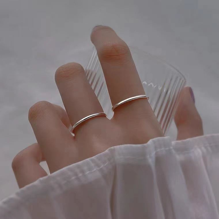 Anillo Midi Delgado de Plata S999 – Diseño Minimalista de Línea Limpia