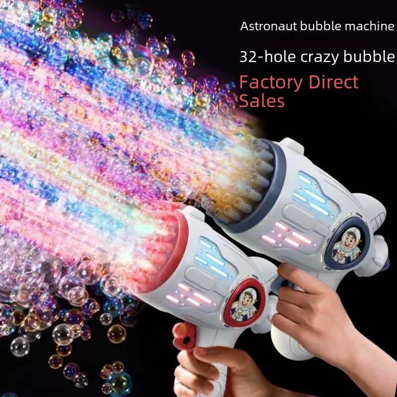Pistola de burbujas eléctrica para niños: juguete automático con luces LED, perfecto para fiestas y juegos al aire libre