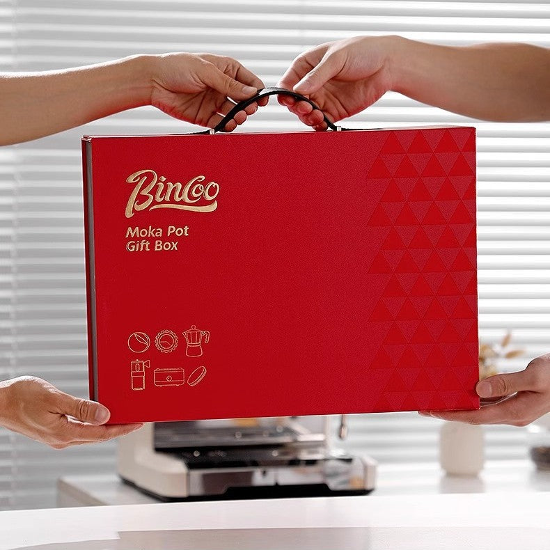 Bincoo: Set de regalo de cafetera moka, equipo para preparar café, cafetera manual compacta, ideal para cumpleaños