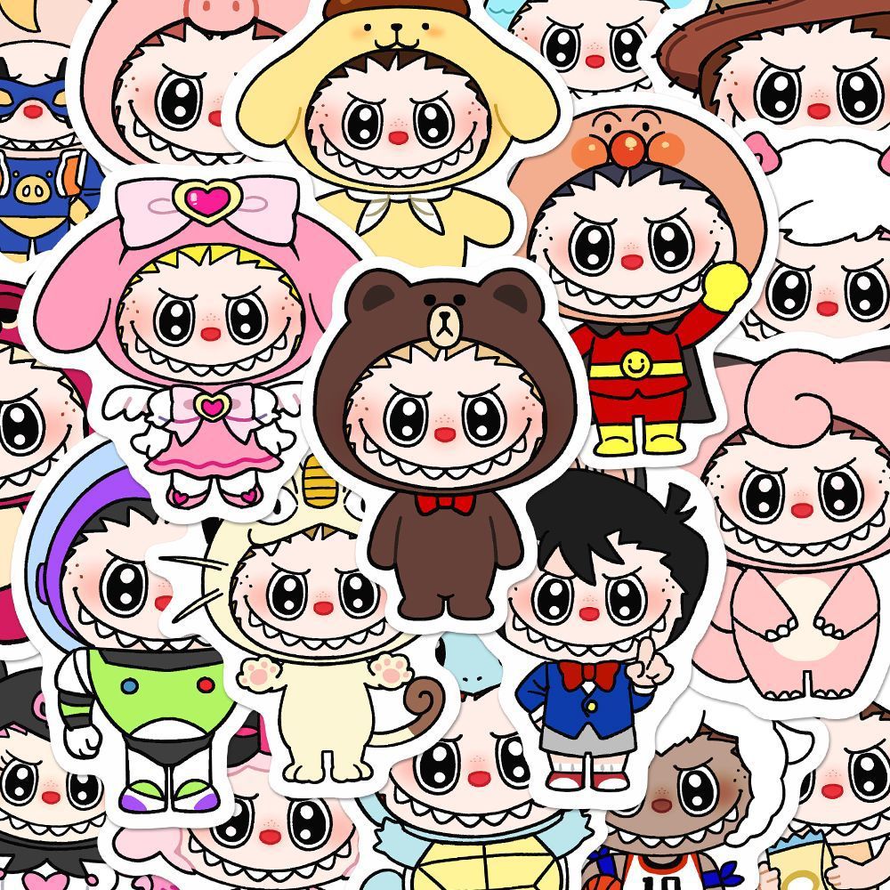Pegatinas Labubu – Stickers para Decorar,  Cambiar Ropa y Accesorios