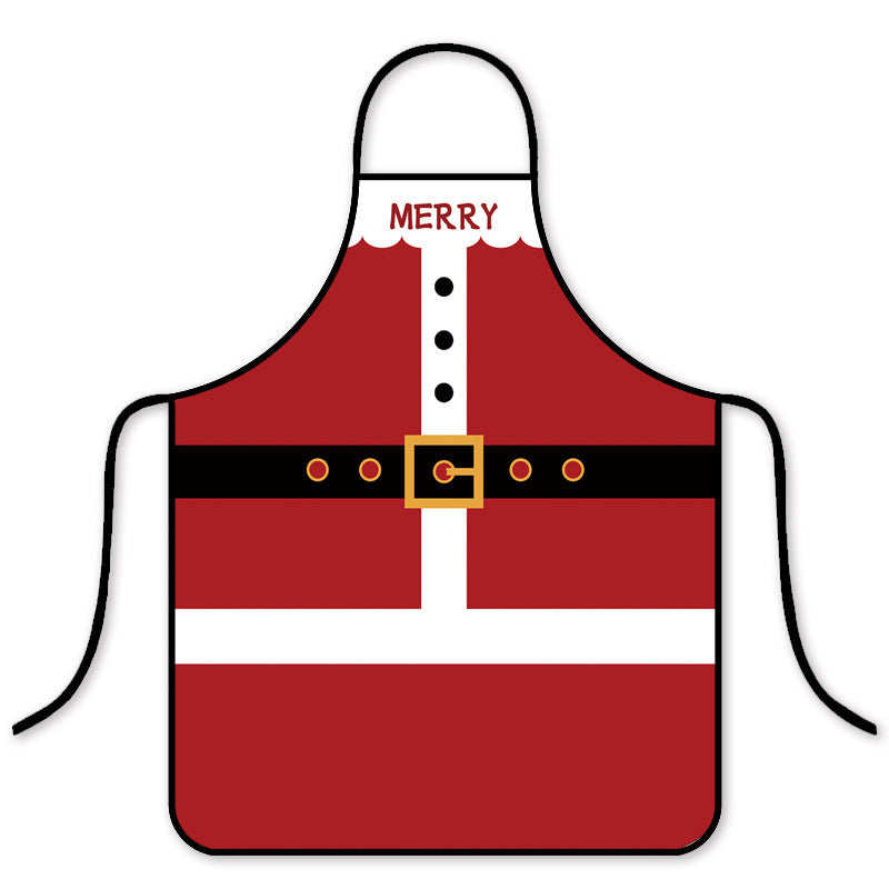Digital Christmas Print Apron for Kitchen: Oil and Stain Resistant