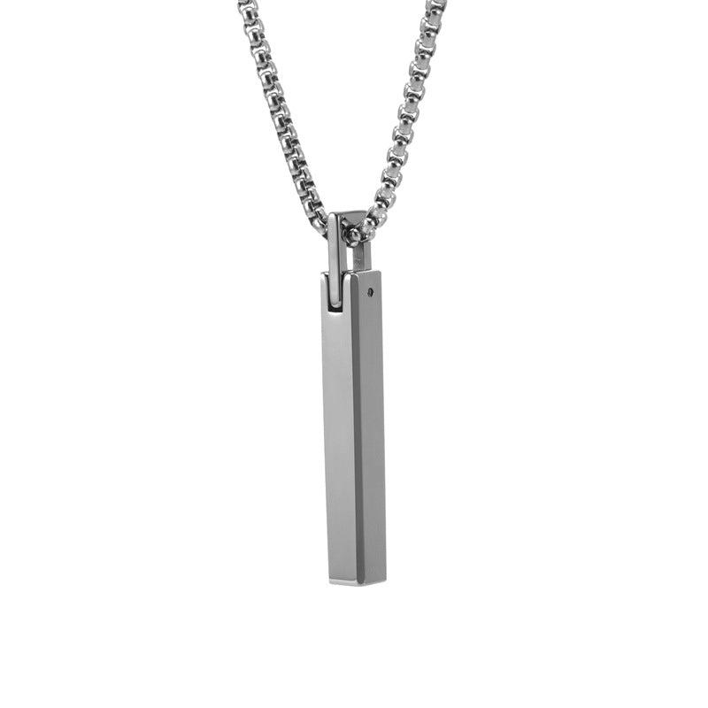 Collar Geométrico Minimalista para Hombre de Acero Inoxidable – Estilo Moderno y Elegante