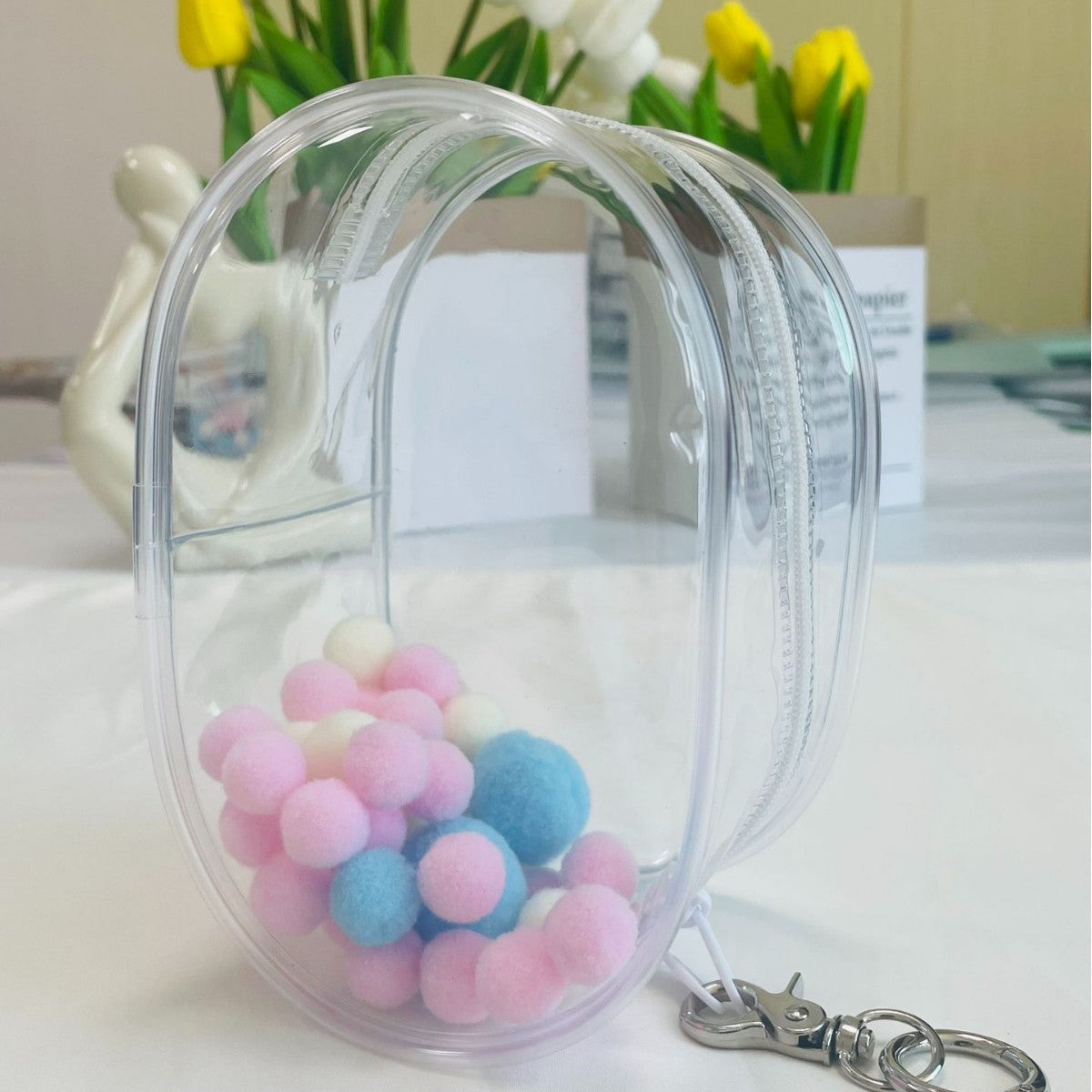 Bolsa Protectora Transparente para Muñecos de Peluche – PVC para 10cm, 15cm y 20cm con Llavero