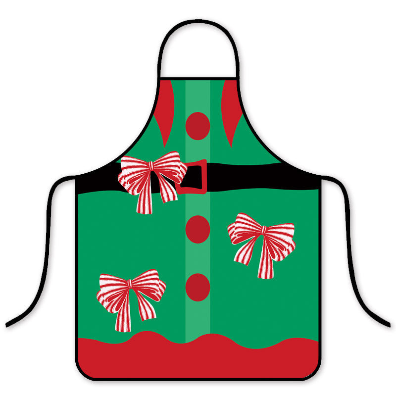 Digital Christmas Print Apron for Kitchen: Oil and Stain Resistant