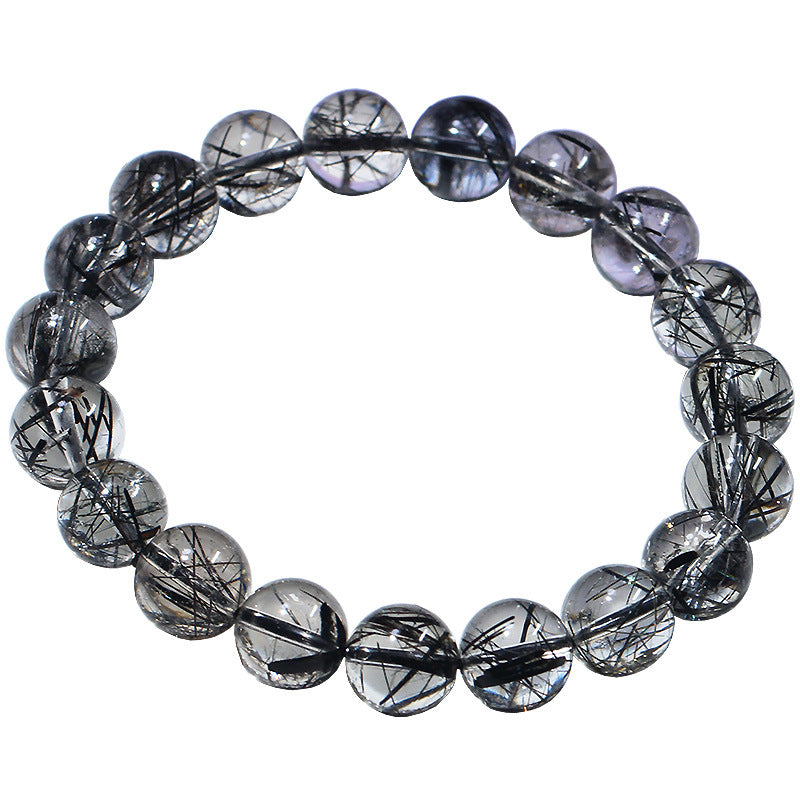 Pulsera de cuarzo negro natural para protección y limpieza energética