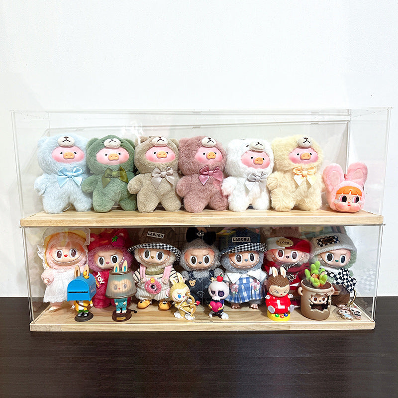 Caja de Exhibición Acrílica para Muñecos Labubu – Almacenamiento y Organización de Coleccionables