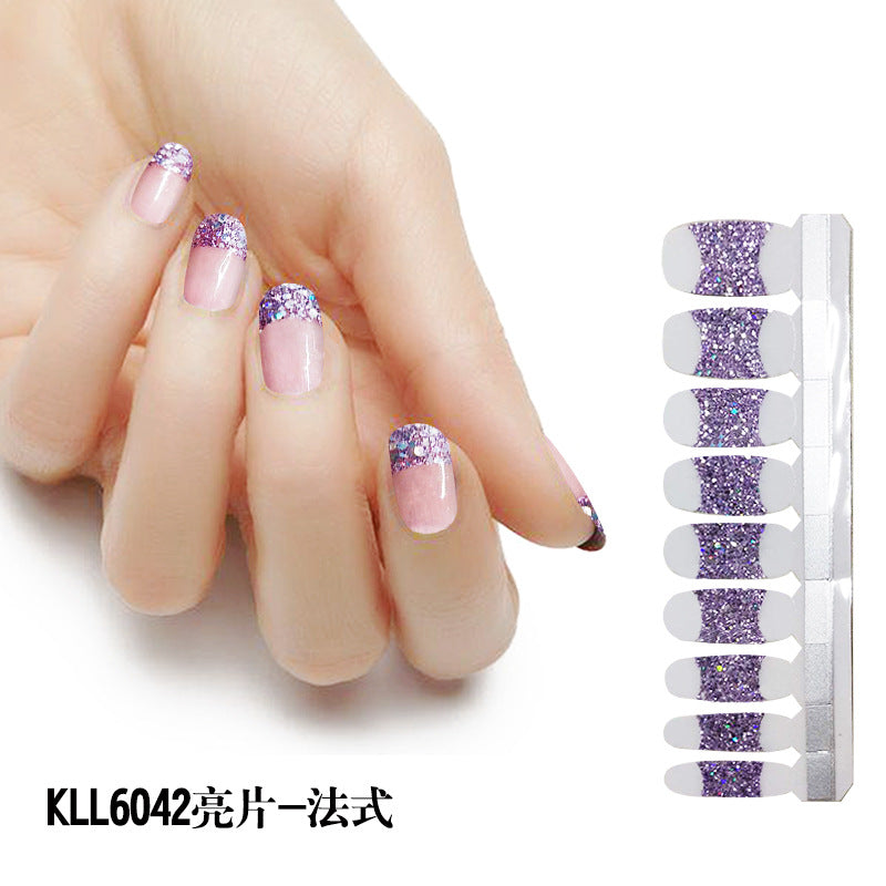 KIKILEE Stickers para Uñas: Pegatinas Completas con Efecto Esmalte y Brillo, Fáciles de Aplicar