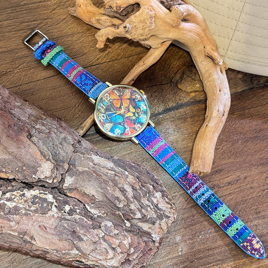 Reloj Bohemio para Mujer con Mandalas, Mariposas y Patrones Retro