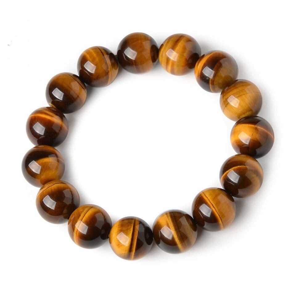 Pulsera de Ojo de Tigre Natural: Alta Calidad, Diseño Sencillo, Estilo Versátil, Gema de Cat Eye