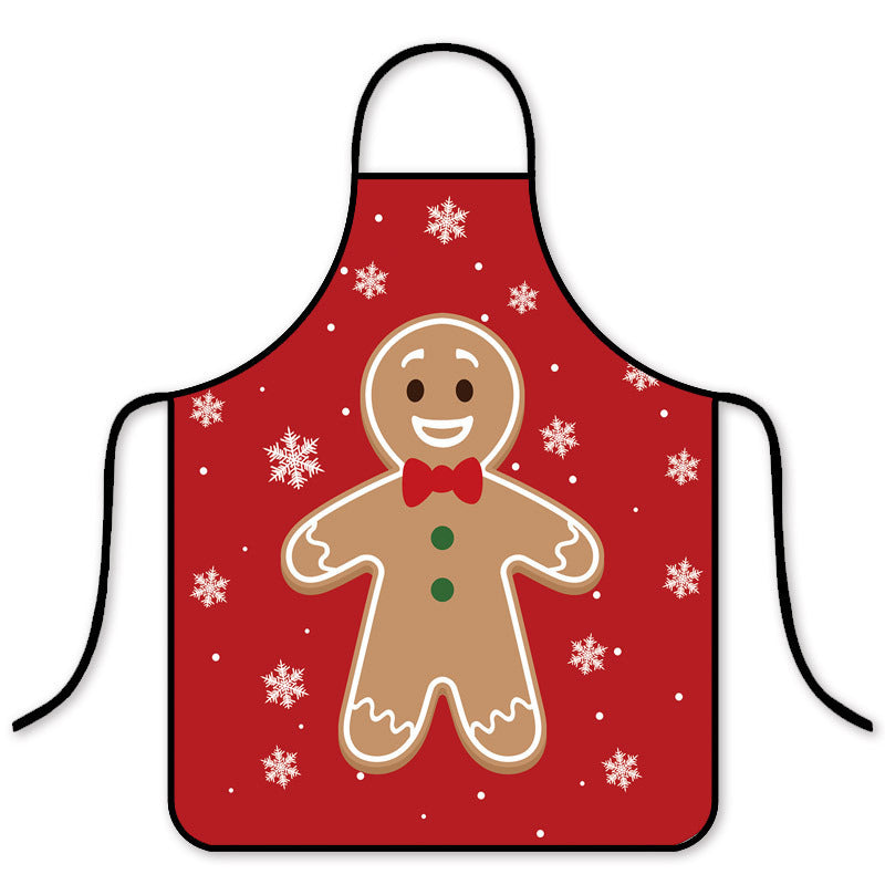 Digital Christmas Print Apron for Kitchen: Oil and Stain Resistant