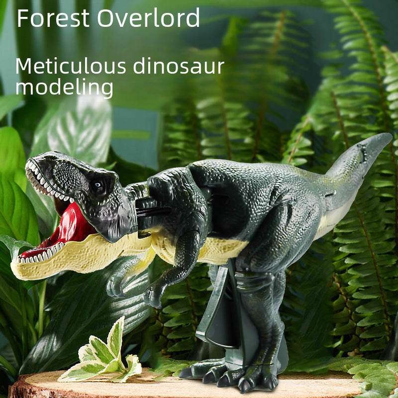 Juguete Dinosaurio HD101 T-Rex con cabeza móvil y diseño realista en entorno selvático. Modelo interactivo ideal para niños mayores de 3 años.