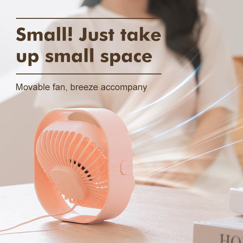 Ventilador Eléctrico de Escritorio Pequeño con Control Remoto y Cabeza Oscilante Silenciosa