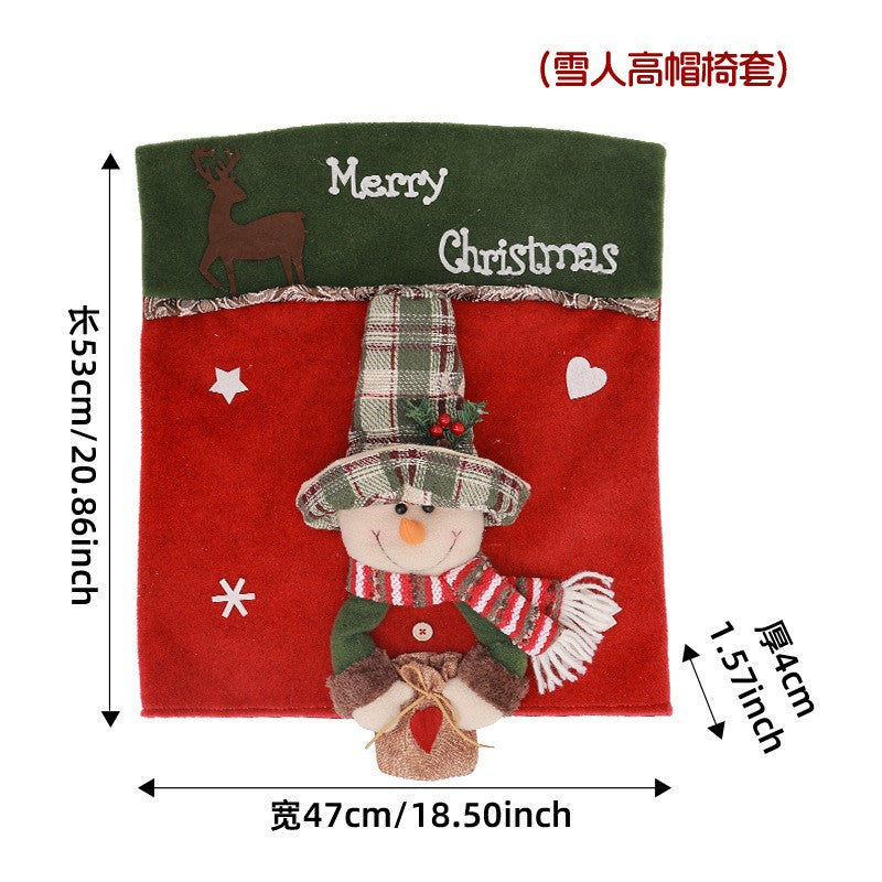 Fundas Navideñas para Sillas | Diseños de Papá Noel, Reno y Muñeco de Nieve