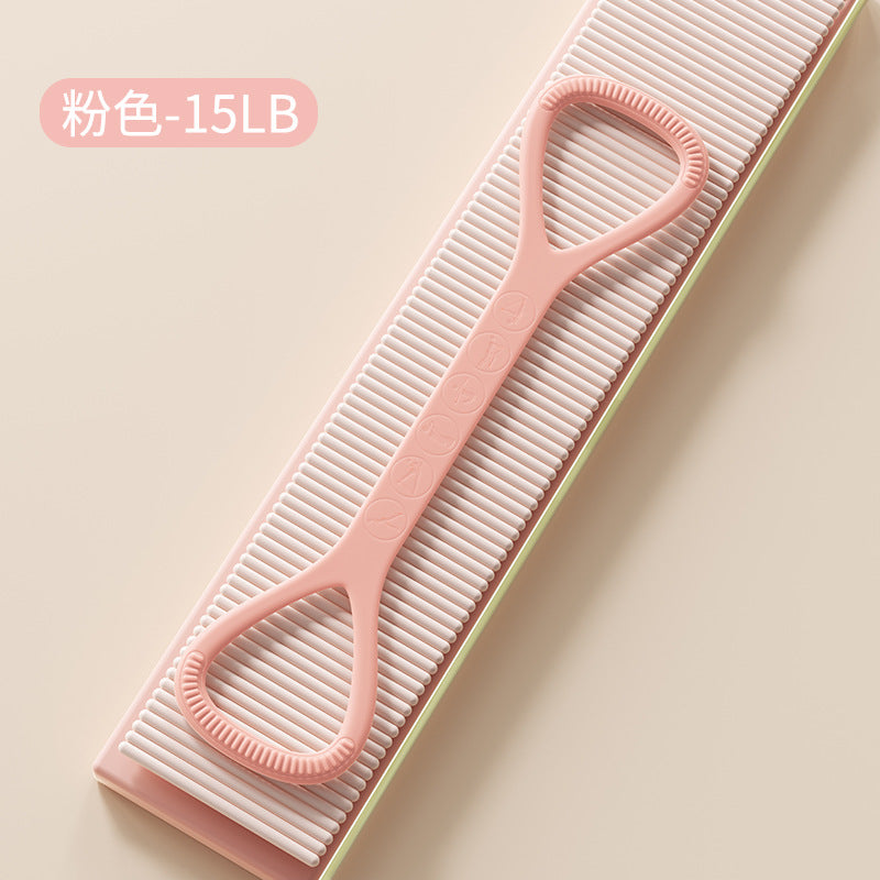 Cuerda de Resistencia en Forma de 8: Banda de Silicona Elástica de Alta Resistencia para Ejercicio, Moldeado Corporal, Entrenamiento de Espalda y Yoga