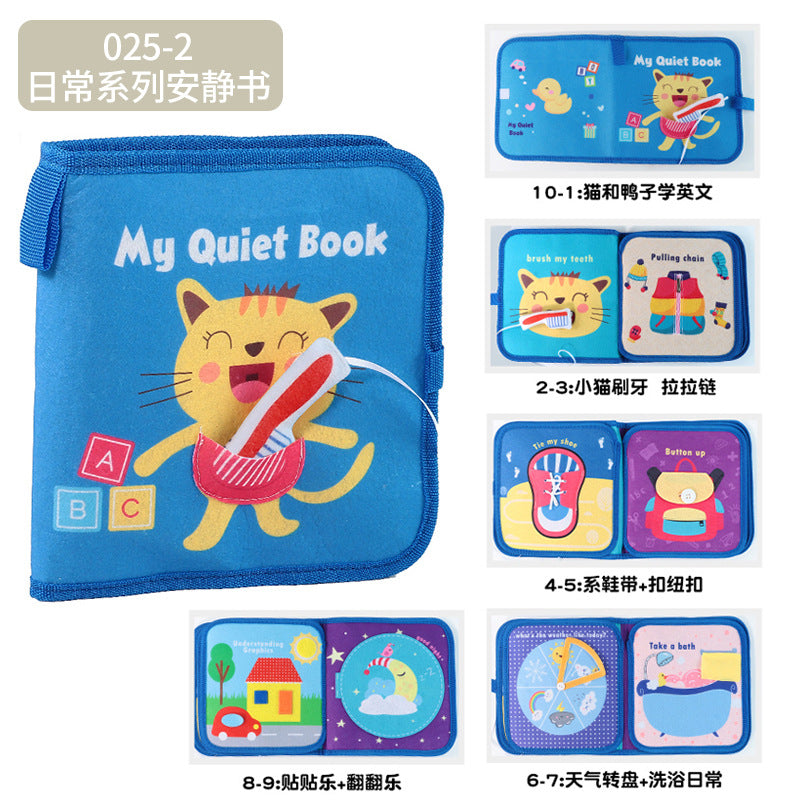 Libro de Tela para Niños Pequeños con Texturas y Colores Vivos