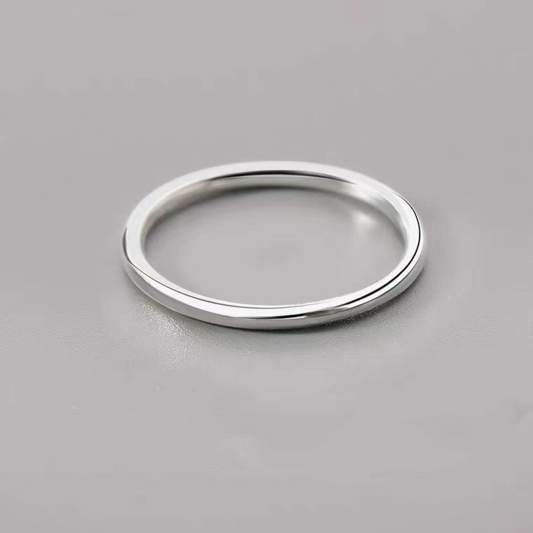Anillo Midi Delgado de Plata S999 – Diseño Minimalista de Línea Limpia