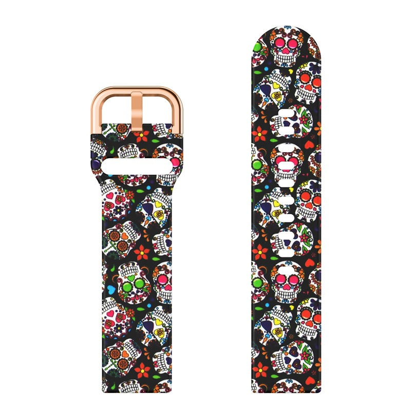 Printed Silicone Strap for Samsung Galaxy Active2 and Watch4: Compatible with Huawei GT 20/22mm