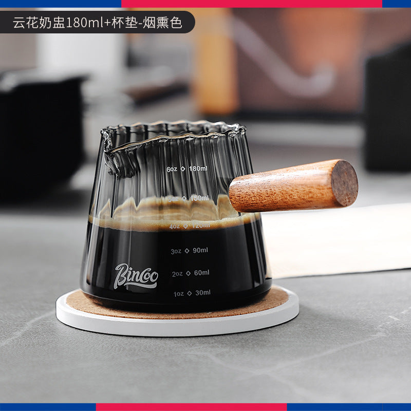 Taza de Medición Bincoo: Jarra de Café de Borosilicato con Escalas para Espresso y Onzas
