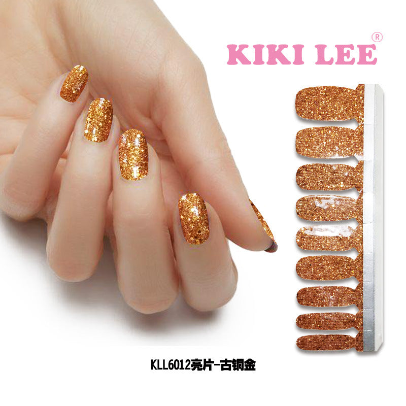 KIKILEE Stickers para Uñas: Pegatinas Completas con Efecto Esmalte y Brillo, Fáciles de Aplicar