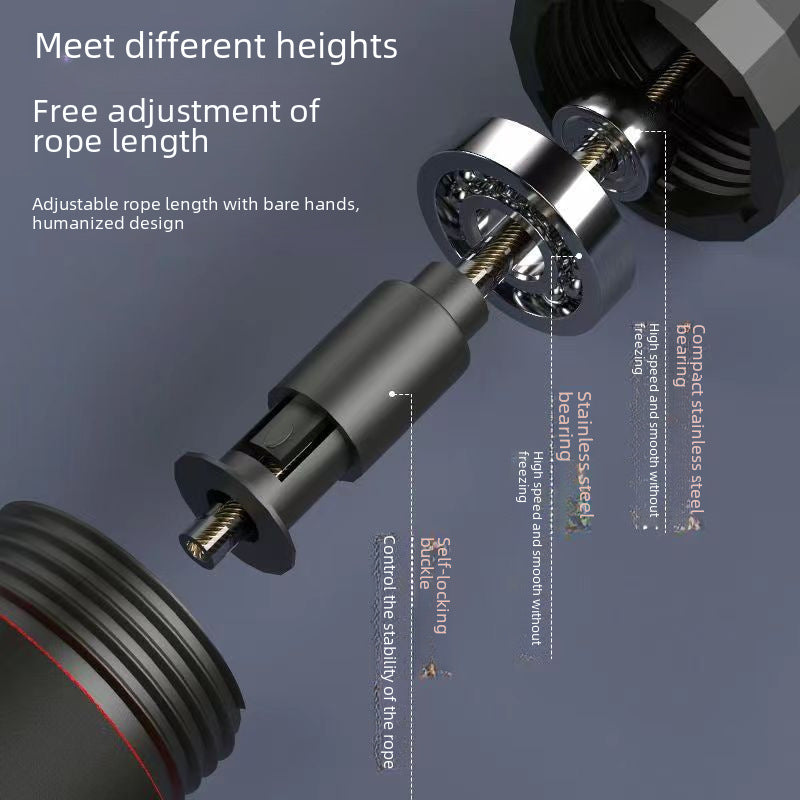 Cuerda de Saltar con Peso de Acero: Ideal para Fitness, Entrenamiento, Competencias Estudiantiles y Deportes, con Rodamientos de Alta Velocidad