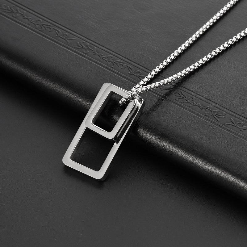 Cadena Geométrico Irregular Minimalista para Hombre – Acero Inoxidable