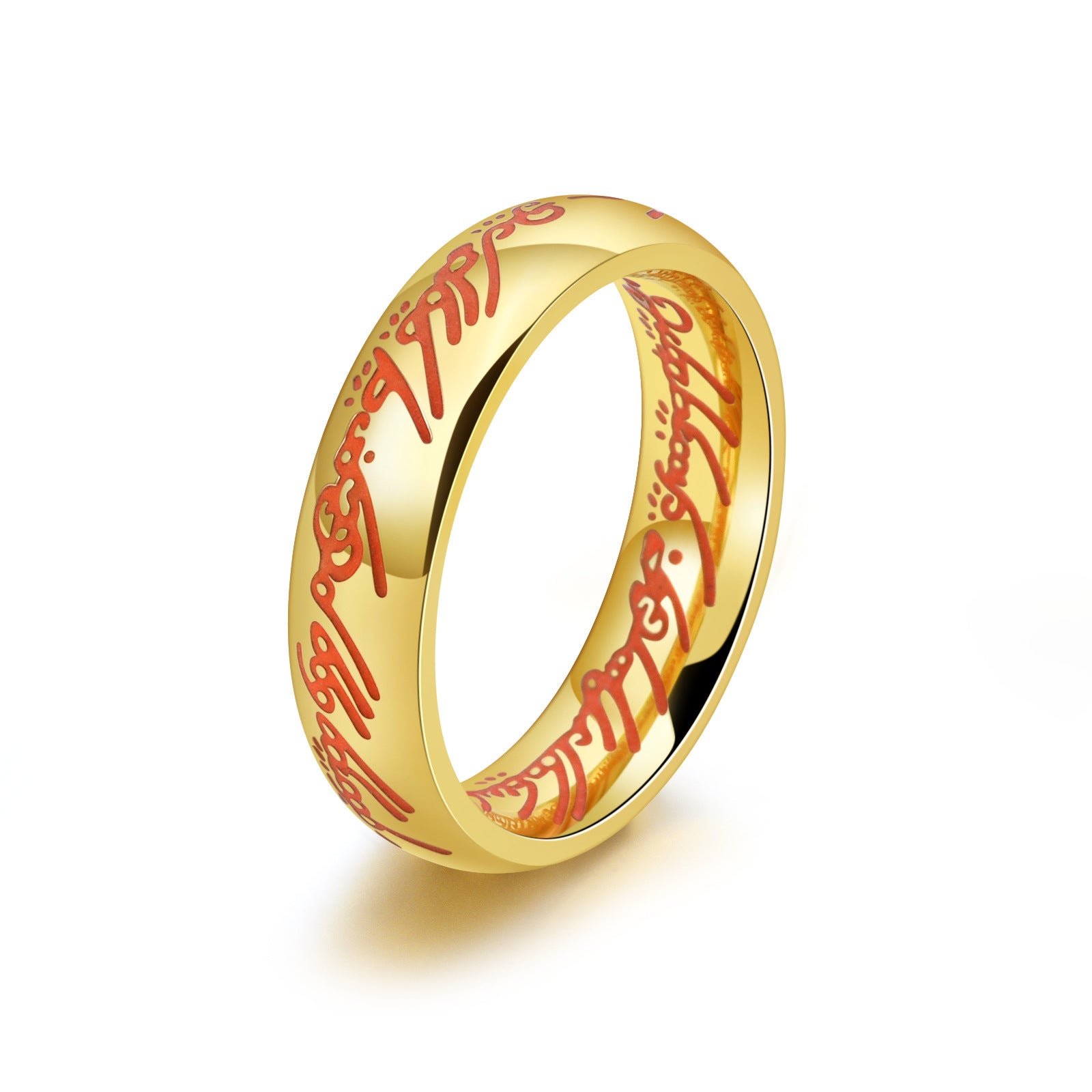 Anillo del Señor de los Anillos – Brilla en la Oscuridad con Inscripción Fantástica.